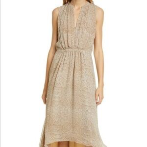 Joie tan snakeskin midi dress